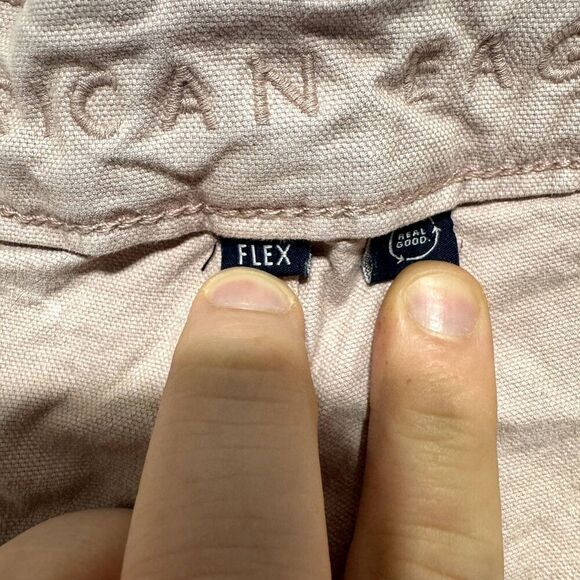 American Eagle Carpenter Pant Light Pink Jeans Painter Mens sz 33x30 Women sz 16 - Picture 7 of 16